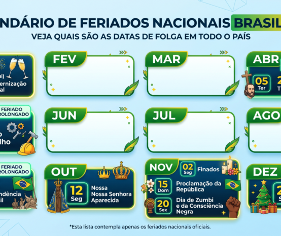 Calendário de Feriados 2026: Planeje suas Folgas e Viagens