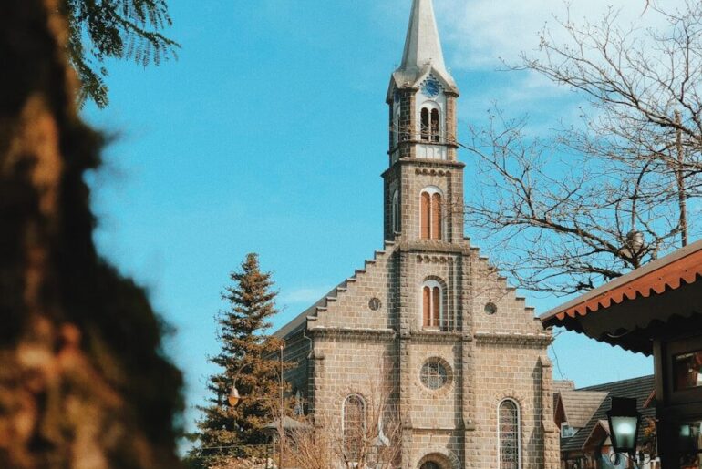 white and gray concrete church