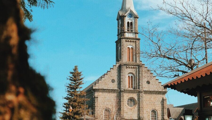 white and gray concrete church