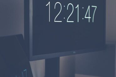 12:21:47 showing on monitor