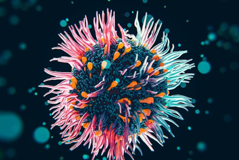 a close up of a flower on a black background