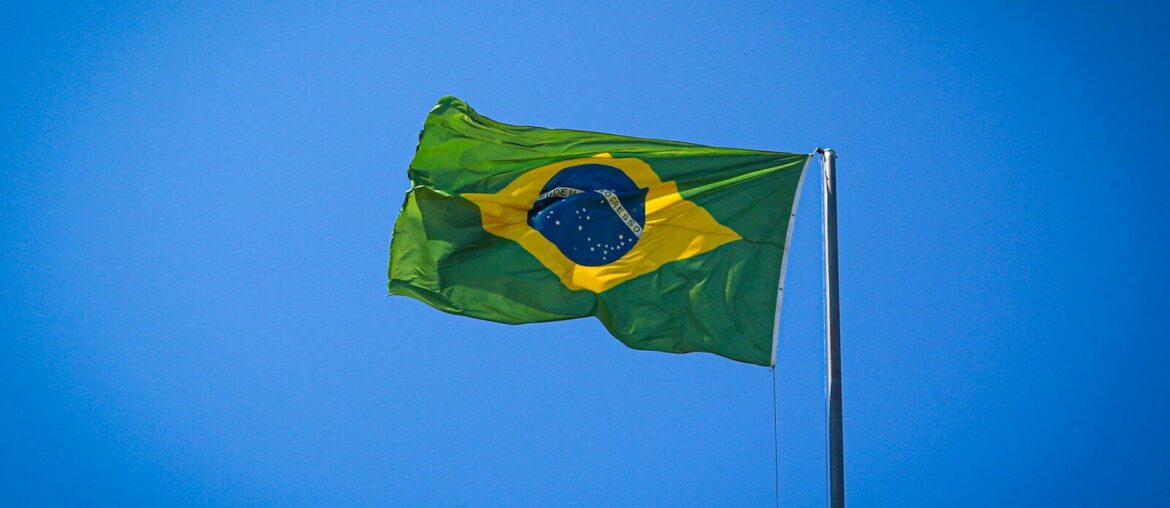a flag flying in the air